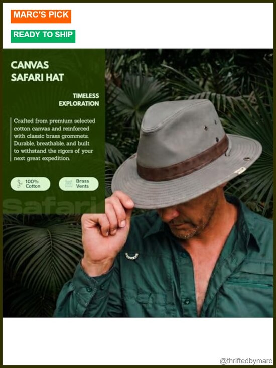 UPF 50+ Wide Brim Sun Hat with Convertible Brim, Cotton Canvas main image 5